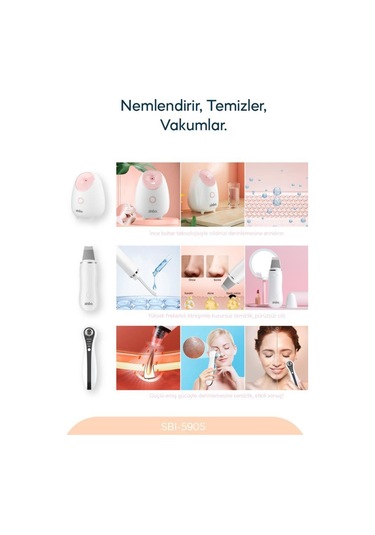 Sinbo 3 Ü 1 Arada Yüz Bakım Seti Gözenek Temizleme + Peeling + Masaj