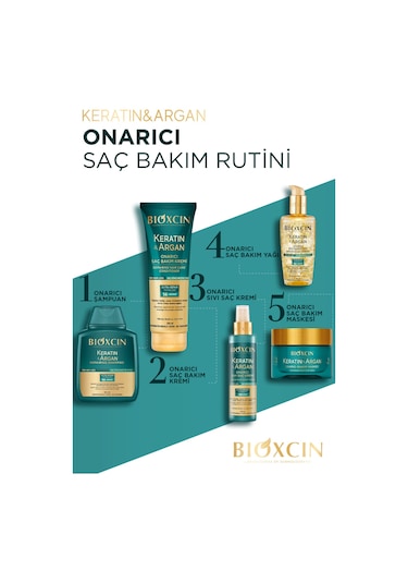 Bioxcin Keratin & Argan Onarıcı Sıvı Saç Bakım Kremi 150 ml - Yıpranmış Ve Hassas Saçlar