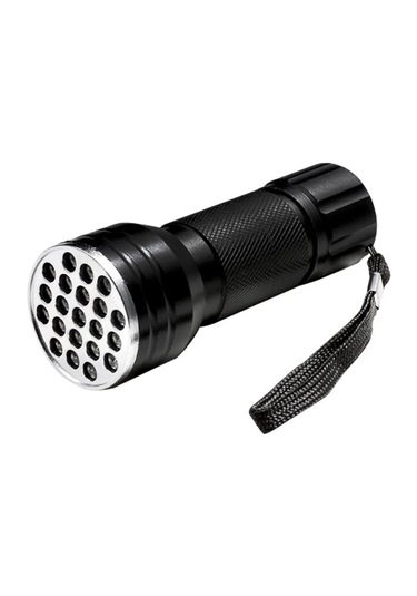 Harry Uv Işınlı 21 Led Ultraviyole Mor Işıklı Metal El Feneri Siyah