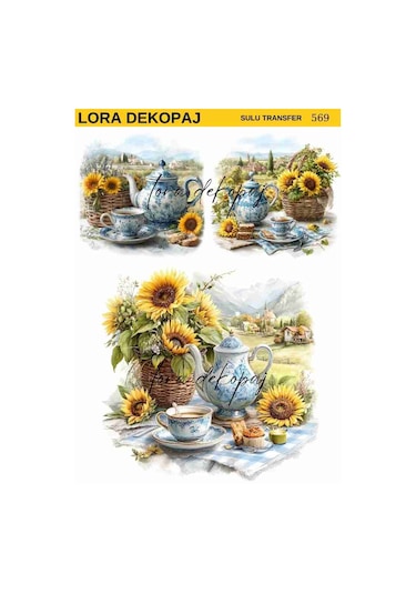 Lora Dekopaj Sulu Transfer Kağıdı - 569 25x35 Cm