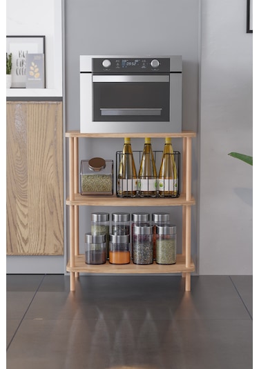 Mutfak Standı Mutfak Rafı Mutfak Bangosu Mikrodalga Dolabı -çam