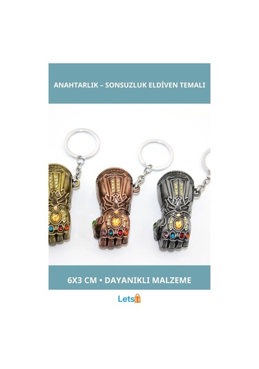 Thanos Eli Anahtarlık Dayanıklı Koleksiyon Aksesuarı Çok Renkli