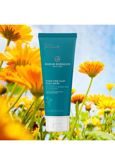 Bahar Babacan Kaolin Kili ve Alman Papatyası Özlü Arındırıcı Siyah Nokta Karşıtı Kil Maskesi 75 ML