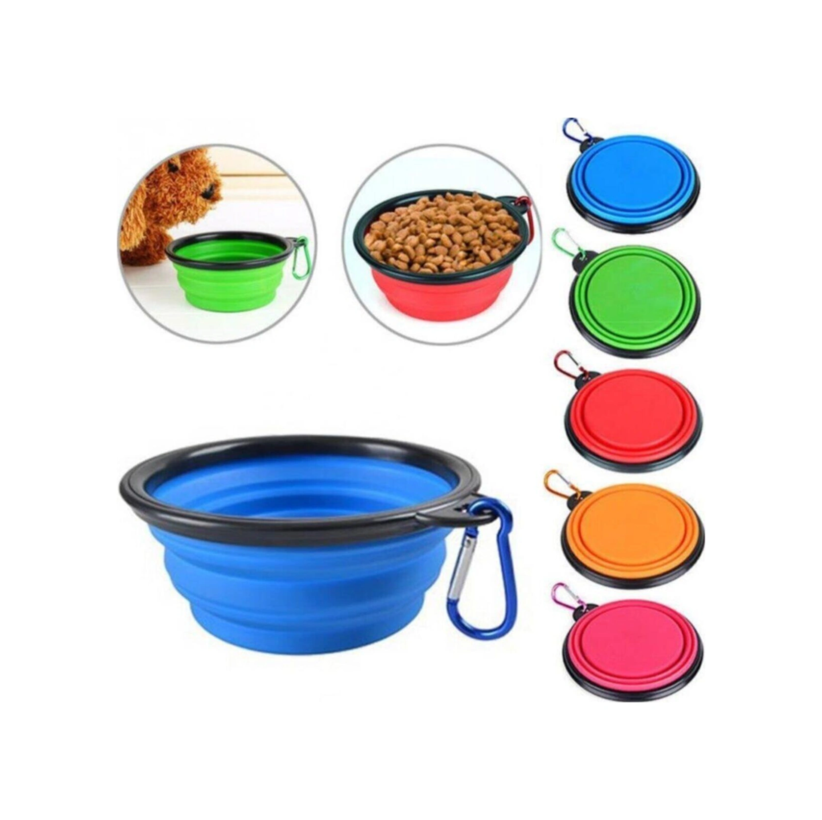 Katlanabilir Seyahat Silikon Köpek Mama Kabı 12 Oz 350 Ml - Kkmk-92 En10001056998