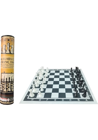 Okul Satranç Takımı 35x35 CM- Küçük Rulo - Ekonomik