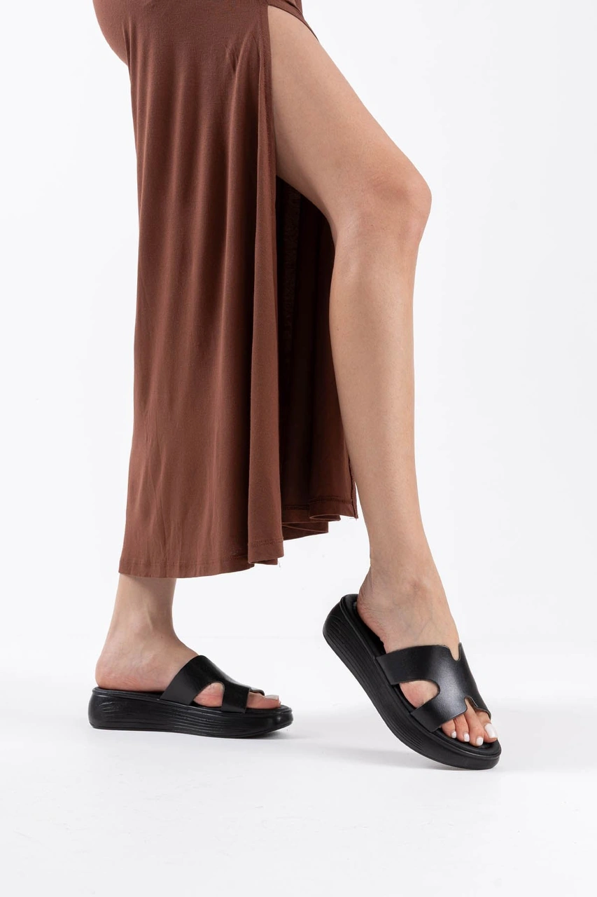 Kocadal Kocadal Borlina Siyah Hakiki Deri Terlik Muhtelif