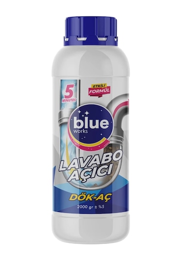 Blue Works Dök-Aç Lavabo Banyo Wc Açıcı Mucize Etkili Tıkanıklık