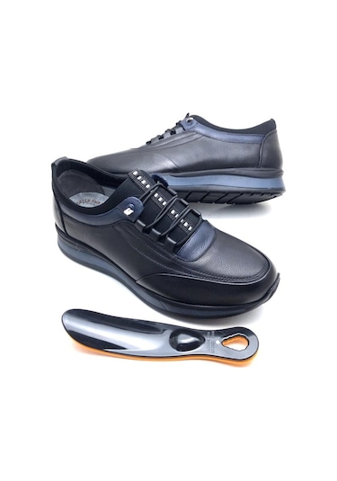 Derilax  Hakiki Deri Tam Ortopedik Erkek Ayakkabı Siyah