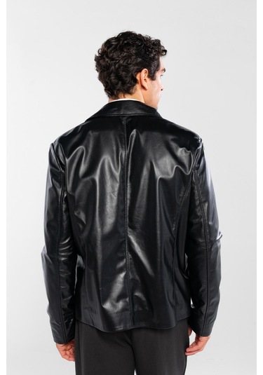 Tamer Tanca Erkek Hakiki Deri Siyah Deri Mont 415 K-2470 Erk Dr Mont Y/25 Sıyah Dr Siyah