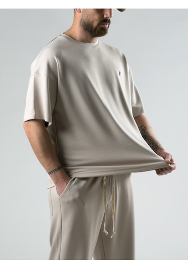 Cocopelli Bej Erkek T-shirt Coc3013-2