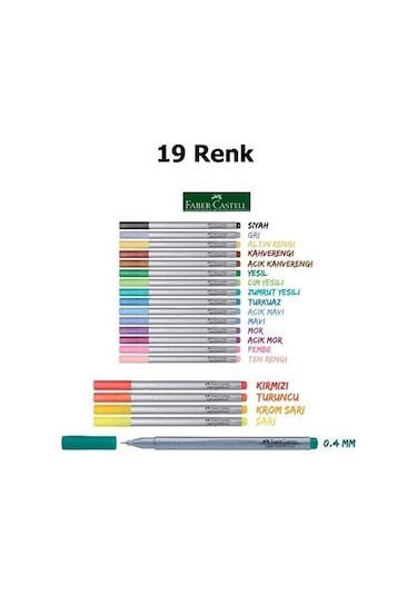 Faber Castell Grıp Finepen 0.4Mm Gri