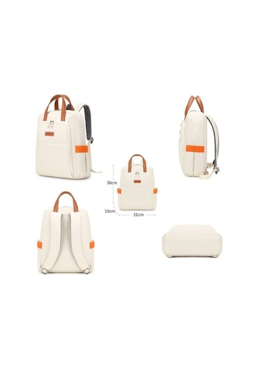 Tongxida Hm8011 Çok Amaçlı 15,6 Laptop Sırt Çantası Gri Bej