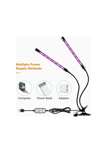 Moly Usb Tutucu Led Bitki Işığı: Kırmızı-mavi, 5 Parlaklık, 4/8/12h Zamanlayıcı, Bitki Geliştirme Lambası Diğer