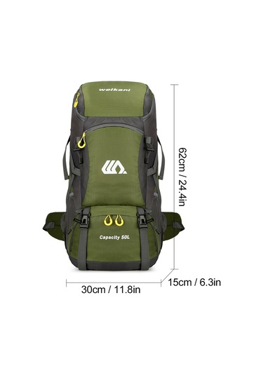 Weikani-50l Suya Dayanıklı Yürüyüş Sırt Çantası Açık Spor Sırt,kırmızı Kızıl Kırmızı