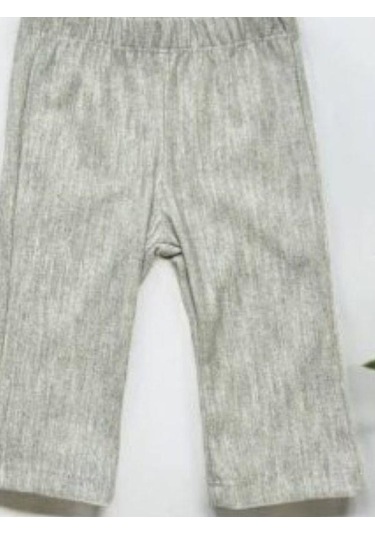 Kız Bebek Kanguru Cep Detaylı Pantolonlu Takım-14895 Gri