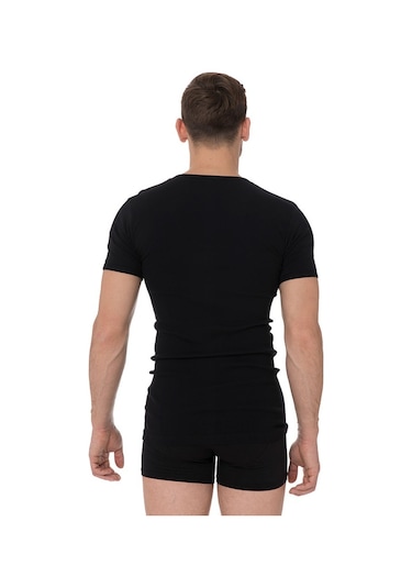 Dorea 2 Adet %100 Pamuk Erkek Siyah Ribana O Yaka Fanila Siyah