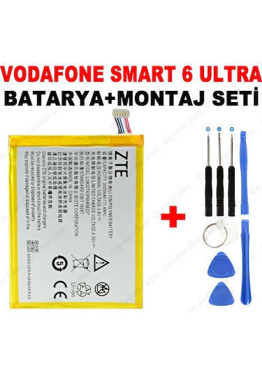 Vodafone Smart 6 Ultra Batarya 3000Mah + Tamir Seti