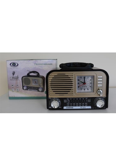 Everton Rt-670 Bluetooth Usb-micro Sd Saatli Nostaljik Radyo