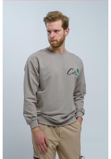 Celtics Önü Ve Arkası Baskılı Düşük Omuz Unisex Bisiklet Yaka Swe