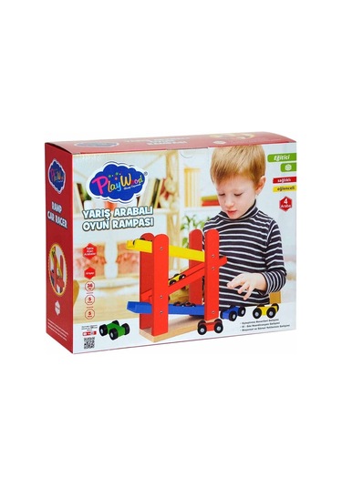 Ahşap Otopark 5 Parça Araba İlaveli Ony-382