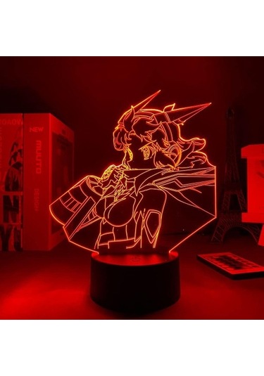 Goldenqian 3d Gece Lambası Dokunmatik Masa Lambası Gece Lambası Renkli Gece Lambası Gece Lambası Anime 3d Işık Led Gece Lambası Çocuklar Için Doğum Günü Hediyesi M53oıc Siyah