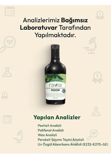 Ravla Organik Erken Hasat Zeytinyağı İçimlik 500ml