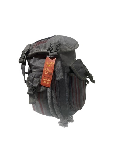 Kaliteli Tek Gözlü Vintage Disayn Unisex Sırt Günlük Okul Gezi Kamp Trekking Çantası Kc Ahtapot Bag Koyu Gri