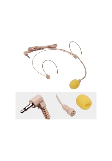 Skycıty 3.5mm Eğik Bağlantılı Ey-528b Ten Rengi Başlık Mikrofon