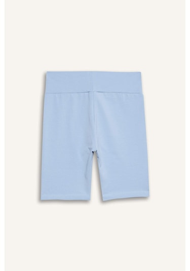 Defacto Kız Çocuk Baskılı Biker Tayt B0843a825hsbe734 Mavi