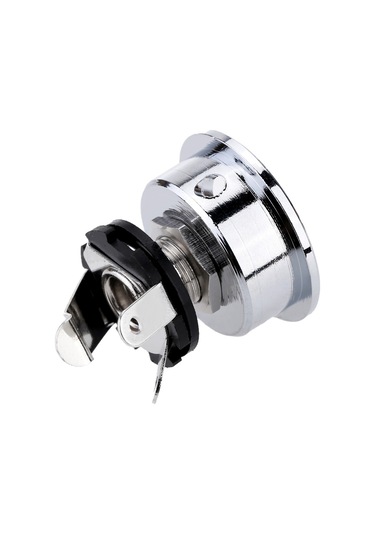 Geeroyoo Tl Elektro Gitar İçin 6.35mm Metal Giriş Çıkış Soketi Seti Gümüş - Dayanıklı Bakır-demir Konstruksiyonu Ve Montaj Vida Dahil