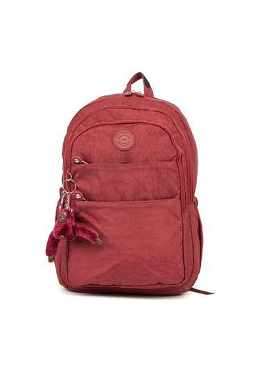 Çok Gözlü Maymun Figürlü Kırınkıl Sırt Çantası Bordo-692 Bordo