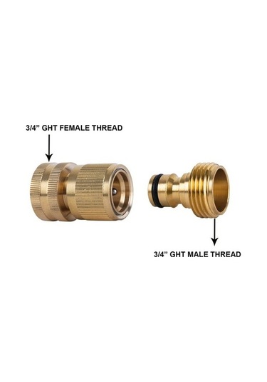 Trendooze Hızlı Bağlantı Hortum Parçaları - 3 Erkek + 3 Dişi + 4 Conta-altın 6953 Diğer