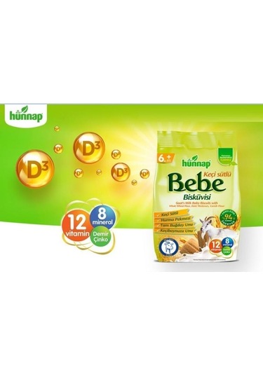 Keçi Sütlü Ve Vitaminli Bebe Bisküvisi 400 Gr 400 G