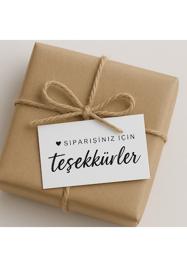 Siparişiniz İçin Teşekkürler Teşekkür Kartı 100 Ad 8x5cm 300