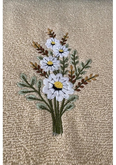 Daisy Flosh Nakışlı 6 Lı El Yüz Havlu Takımı Çok Renkli