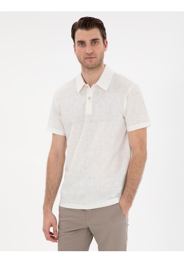Pierre Cardin Erkek Ekru Tişört 50307581-vr019 Ekru