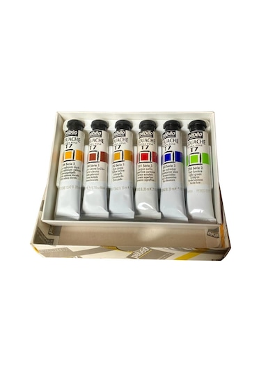 Pebeo T7 Guaj Boya Set 6 Renk 6x20ml Çok Renkli