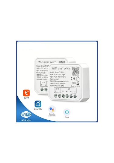 Tuya Destekli Wifi Akıllı İkili Anahtar