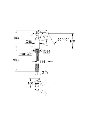 Grohe Essence Tek Kumandalı Lavabo Bataryası M-Boyut 24176001