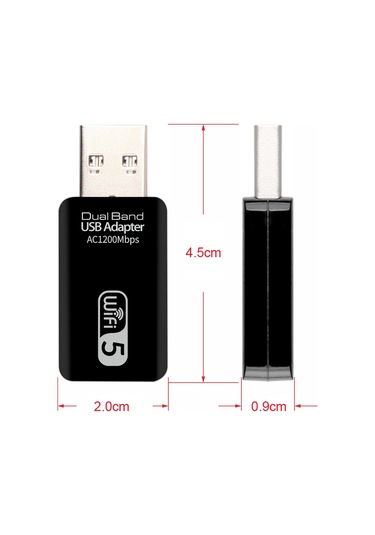 Shineyee 1200mbps Usb 3.0 Kablosuz Ağ Kartı, 2.4/5ghz Çift Bant, 802.11ac Standartı, Oyun Ve Hd Video İçin Hızlı Bağlantı Cd İle