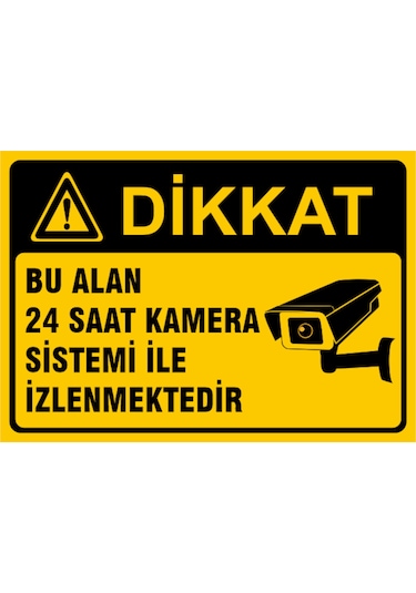 5 Adet Bu Alan 7/24 Kamera Sistemi Ile Izlenmektedir Levhası