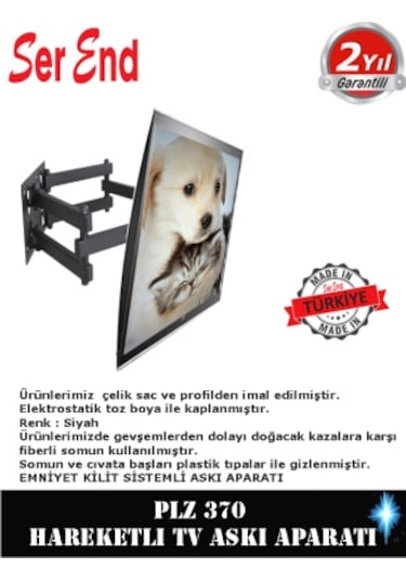 Serend Çift Kollu. Büyük Ekran Tv Askı Aparatı