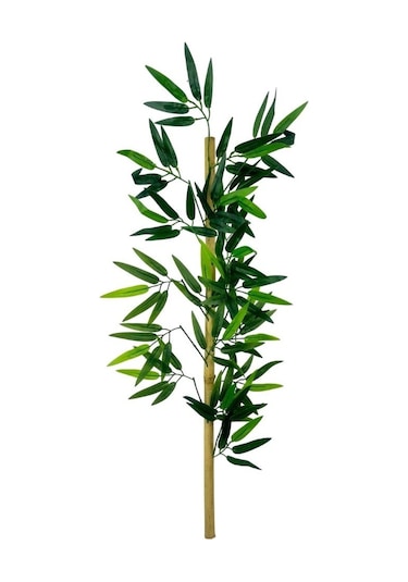 5li Set Yapay Bambu Sopası 10 Yapraklı 90cm Yapay Çiçek Bambu Duvarı Separatör Çiçeği Yapay Çiçek