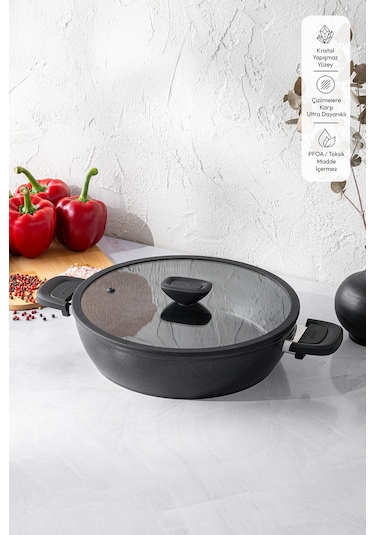 Emsan Diamente Karnıyarık Tenceresi 24 Cm Siyah