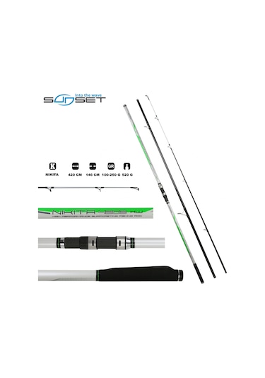 Sunset Nikita Surf Kamışı Power Kw 420 Cm 3 Parça 100-250gr 1