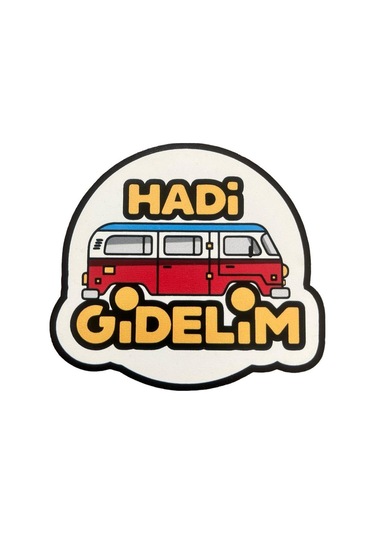 Hadi Gidelim Baskılı Ahşap Bardak Altlığı Çok Renkli