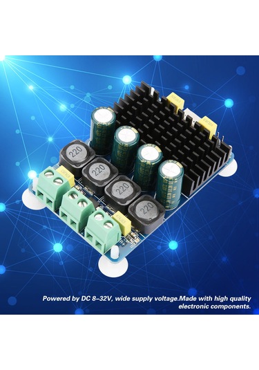 Wezone Tda7498 Çipli Hf20 Modeli 2x100w Çift Kanal D Sınıfı Güç Amfi Kartı, Dc 8-32v Girişi, Yüksek Verim Ve Ses Kalitesi