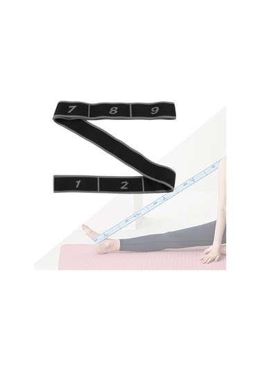 Suntek Esneme Direnç Bandı, Egzersiz Pilates Için Yoga Kayışı Gri