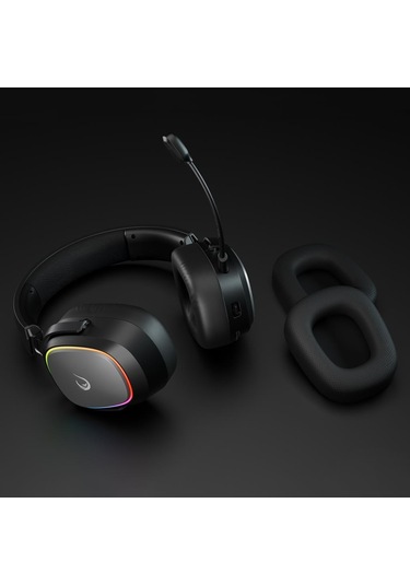 Rampage Retsu Siyah/gri Kablosuz 2.4g+ Bluetooth Kumaş Ve Deri Protein Earpad Mikrofonlu Oyuncu Kulaklığı