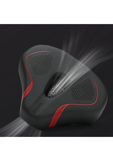 Suntek Genel Bisiklet Selesi Kaymaz Yastık Şok Kırmızı-cizgi Kırmızı - Siyah